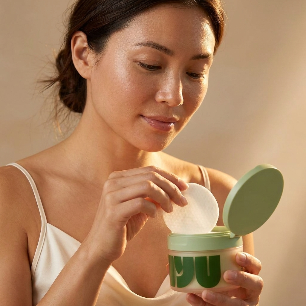 Lanvara Korean Anti-Aging Pads — Anwendung mit Pad aus der Dose